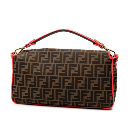 Fendi Large Zucca Canvas Baguette Satchel