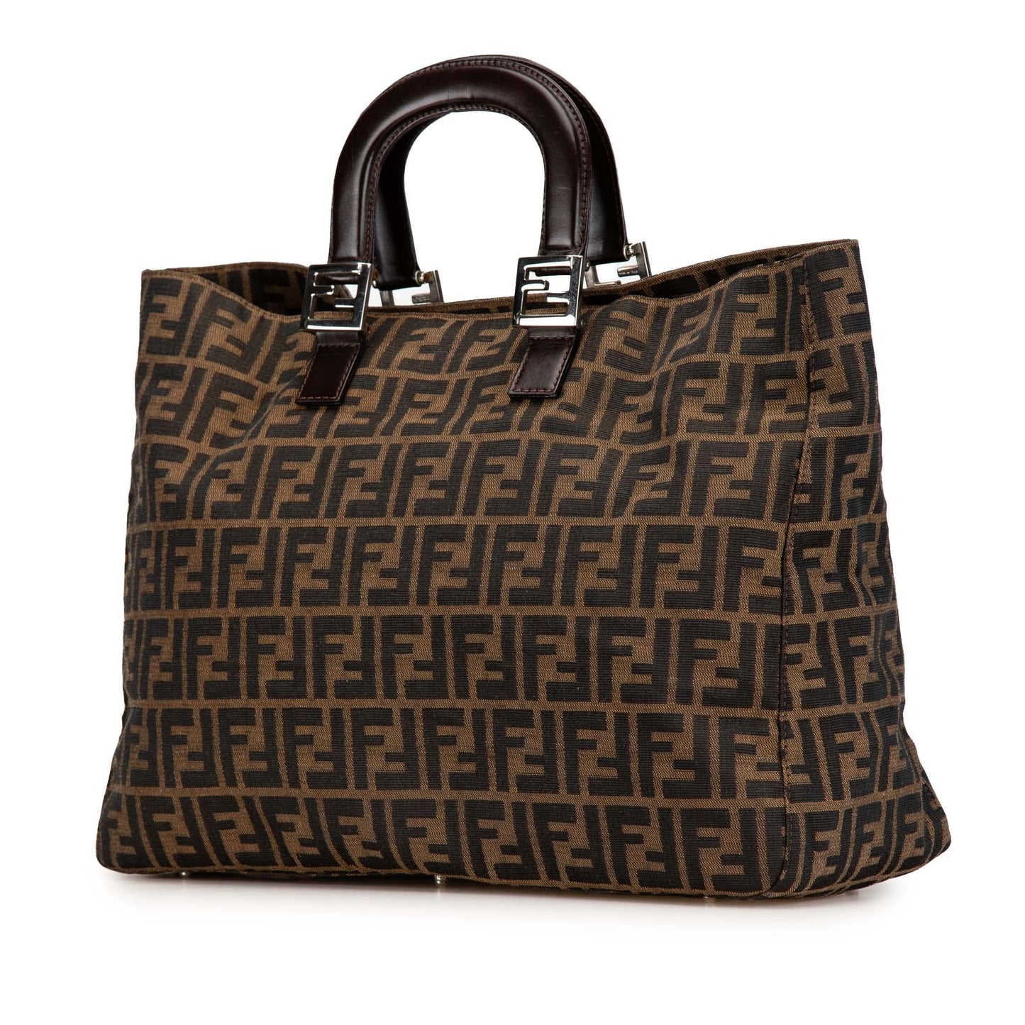 Fendi Large Zucca Canvas Twins Tote (SHG-Kzs55H)