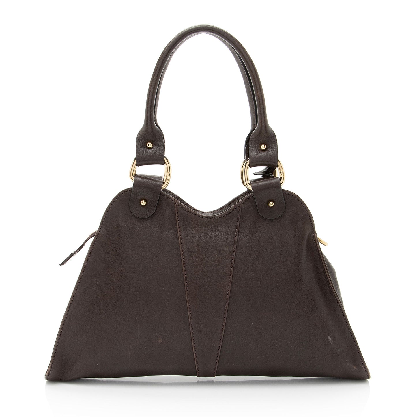 Fendi Leather Devil Trapezio Small Satchel