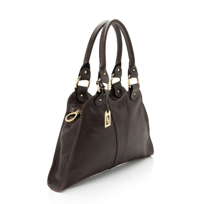 Fendi Leather Devil Trapezio Small Satchel