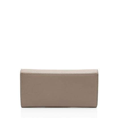 Fendi Leather FF Diamonds Continental Wallet with Chain