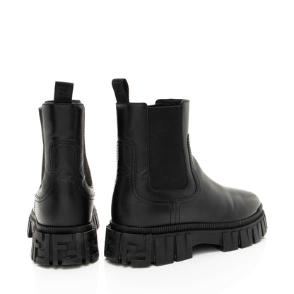 Fendi Leather Force Chelsea Boots - Size 7.5 / 37.5 (SHF-JzrAmk)