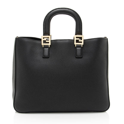 Fendi Leather Glacier Medium Tote