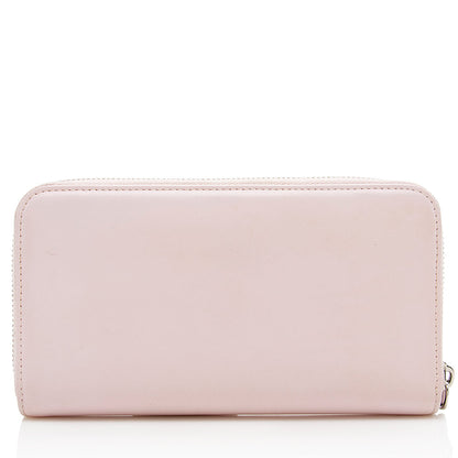 Fendi Leather Multicolor Studded Zip Around Wallet (SHF-17219)