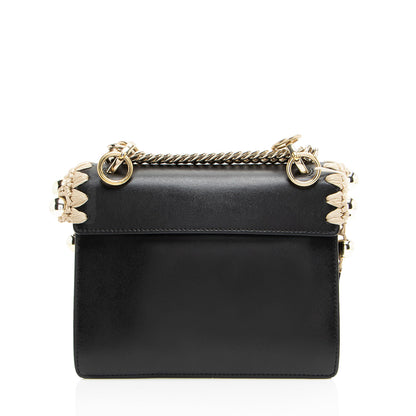 Fendi Leather Ribbon Pearl Lace Up Liberty Small Kan I Shoulder Bag