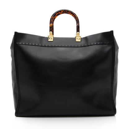 Fendi Leather Sunshine Large Shopper Tote (SHF-DQT17B)