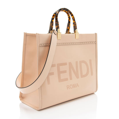 Fendi Leather Sunshine Medium Shopper Tote