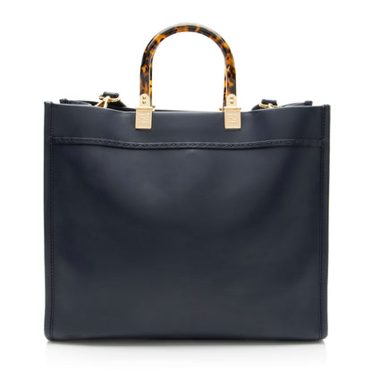 Fendi Leather Sunshine Medium Shopper Tote