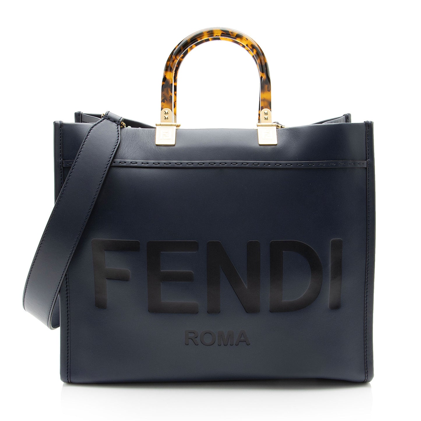 Fendi Leather Sunshine Medium Shopper Tote