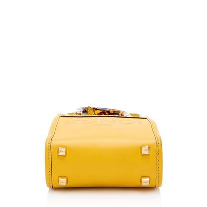 Fendi Leather Sunshine Mini Shopper Tote