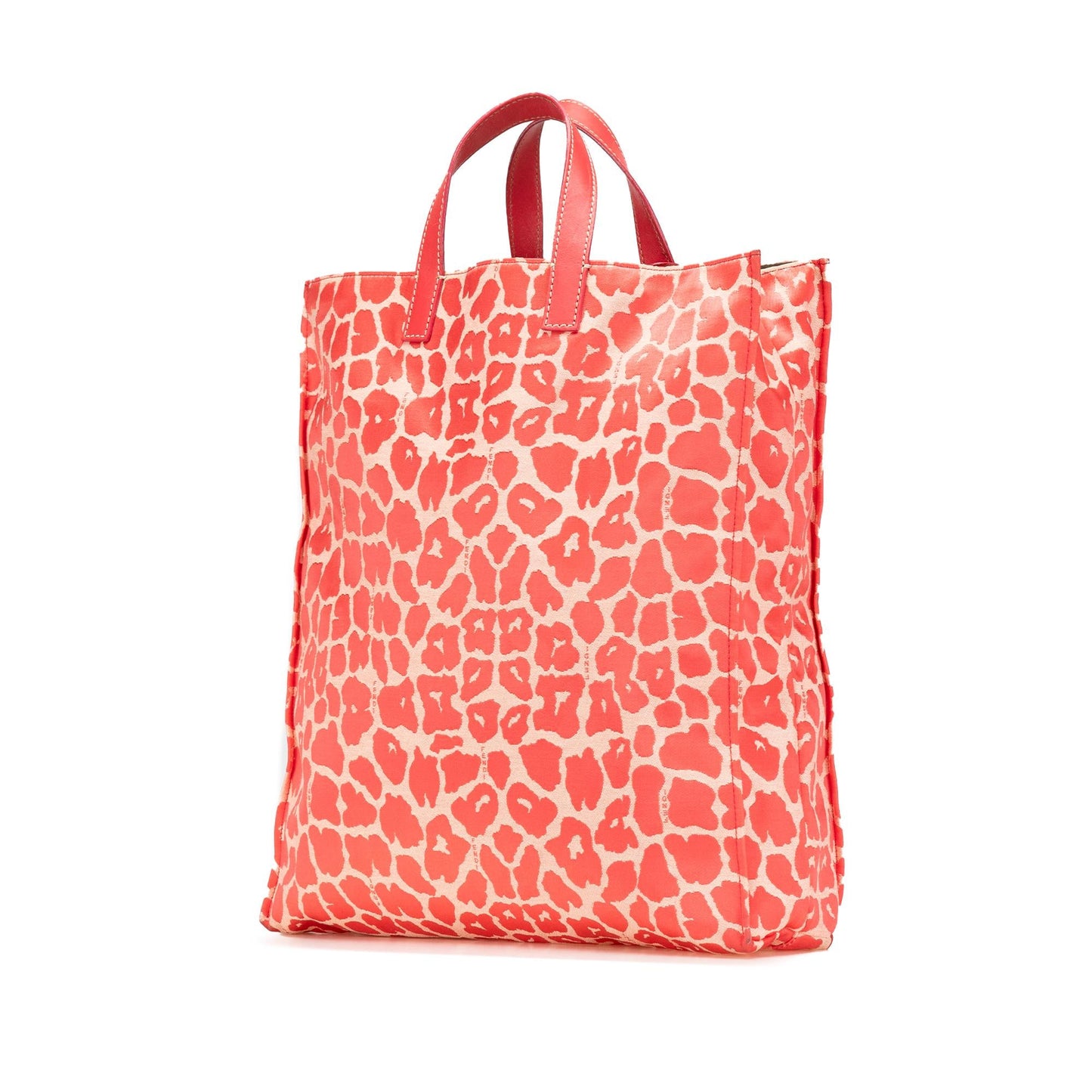 Fendi Leopard Print Canvas Shopper Tote