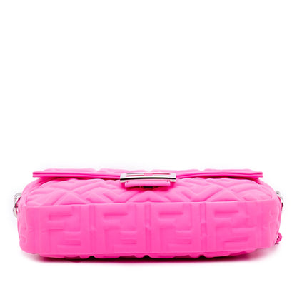 Fendi Medium Embossed Lycra Baguette Satchel