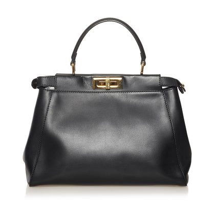 Fendi Medium Peekaboo Leather Satchel (SHG-34345)