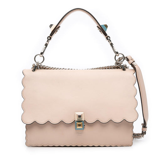 Fendi Medium Scalloped Leather Kan I Satchel