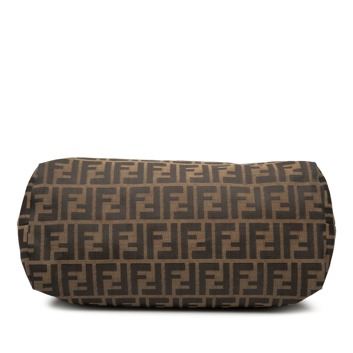 Fendi Medium Zucca Canvas Studded Roll Tote