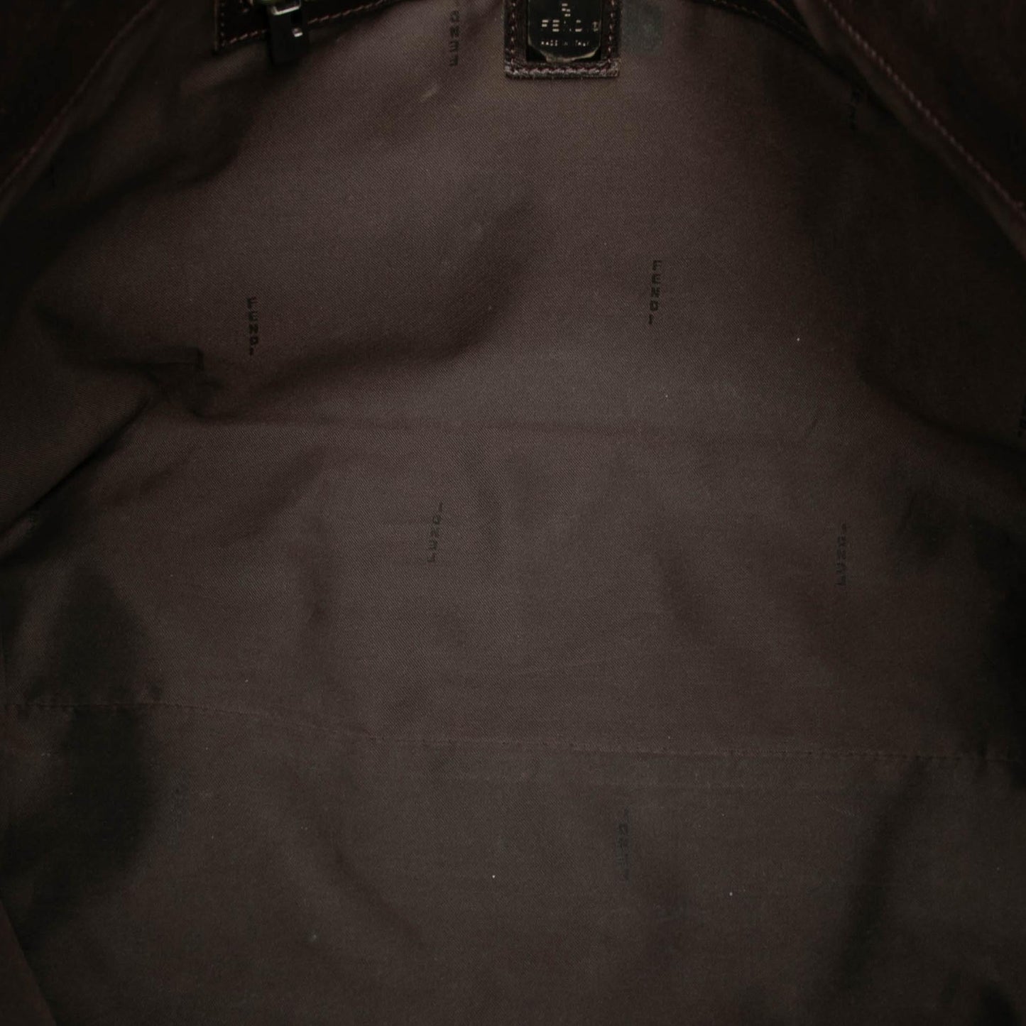 Fendi Medium Zucca Canvas Studded Roll Tote
