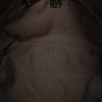 Fendi Medium Zucca Canvas Studded Roll Tote