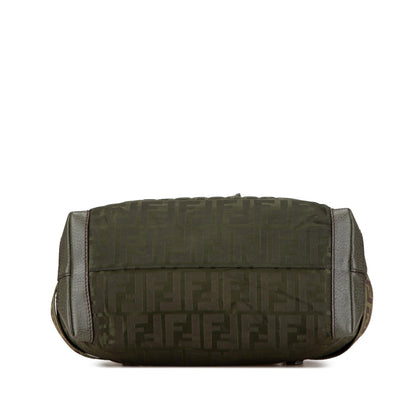 Fendi Medium Zucca Nylon Zip Code Handbag