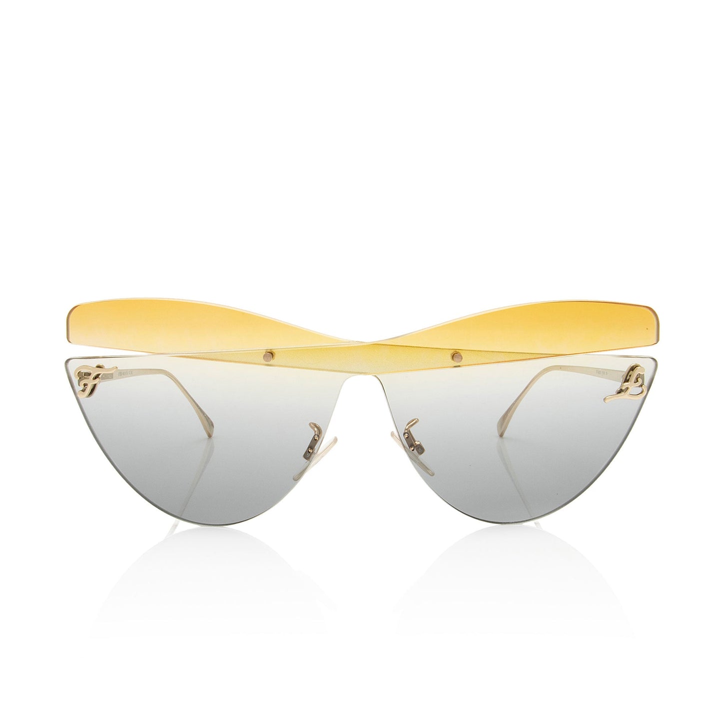 Fendi Metal Rimless Cat Eye Sunglasses