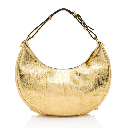 Fendi Metallic Leather Fendigraphy Small Hobo (SHF-k6ARkM)