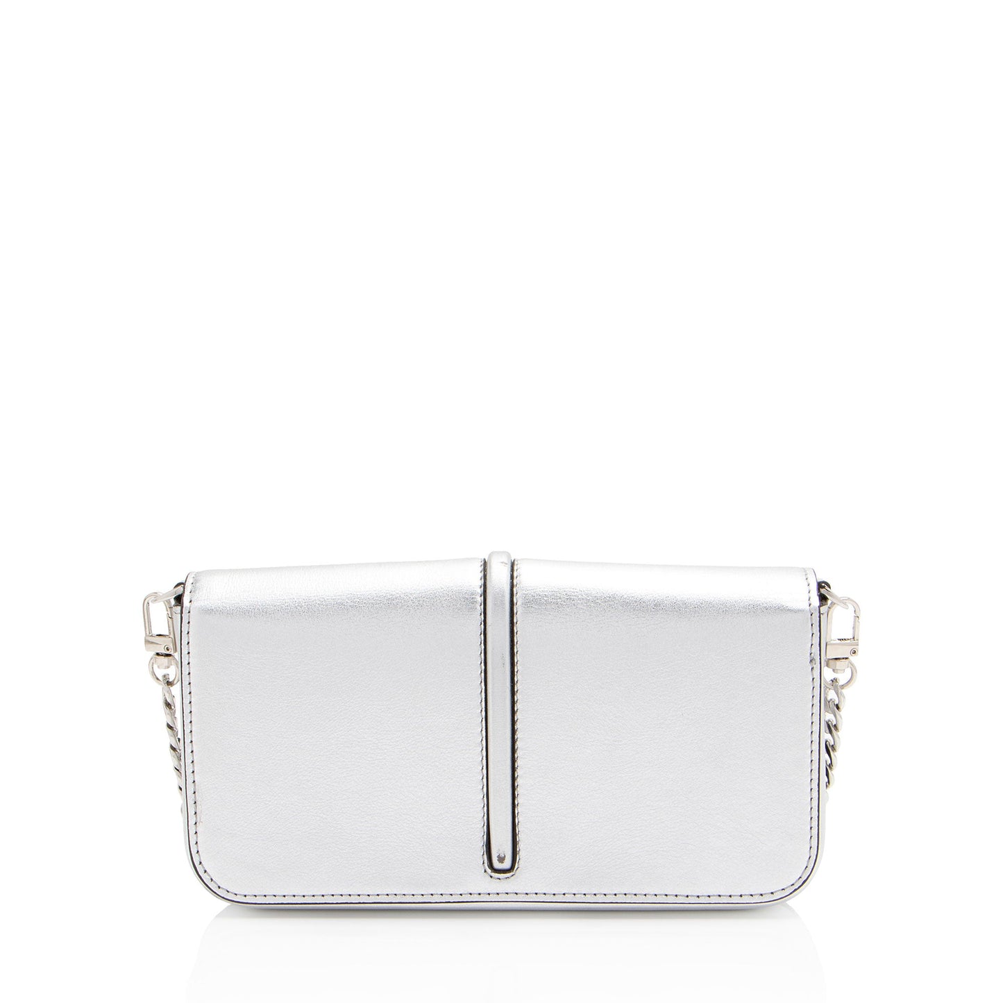Fendi Metallic Leather Fendigraphy Wallet on Chain (SHF-yqnbzv)