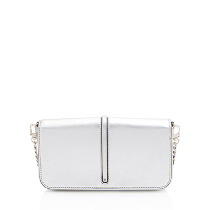 Fendi Metallic Leather Fendigraphy Wallet on Chain (SHF-yqnbzv)
