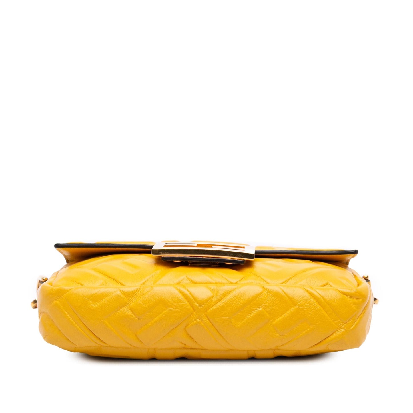 Fendi Mini Zucca Embossed Leather Baguette Satchel
