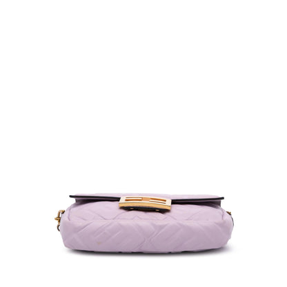 Fendi Mini Zucca Embossed Leather Baguette Satchel
