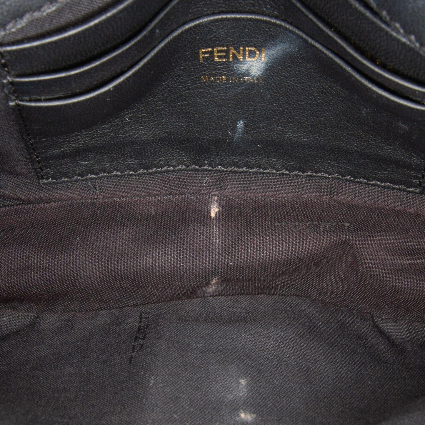 Fendi Mini Zucca Embossed Leather Baguette Satchel
