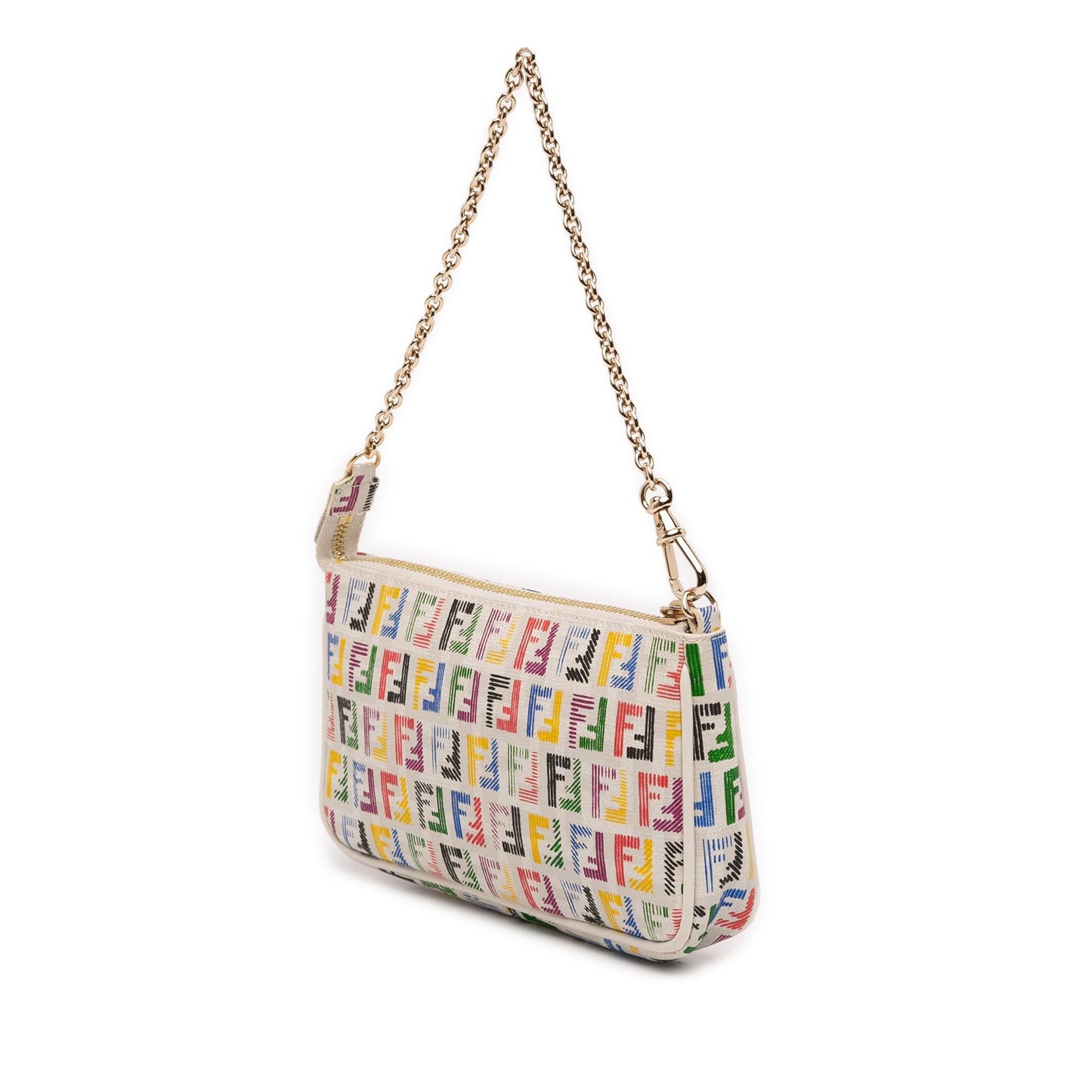 Fendi Multicolor Zucchino Spalmati Chain Pochette