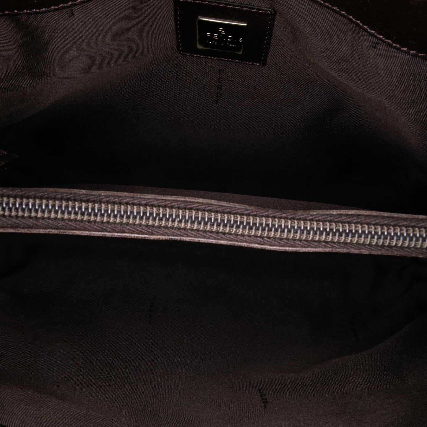 Fendi Pequin Coated Canvas Tote