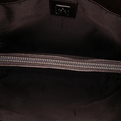 Fendi Pequin Coated Canvas Tote