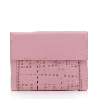 Fendi Perforated Leather Compact Wallet (SHF-ahsZFs)