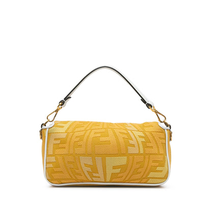 Fendi Sarah Coleman FF Canvas Fisheye  Baguette Satchel