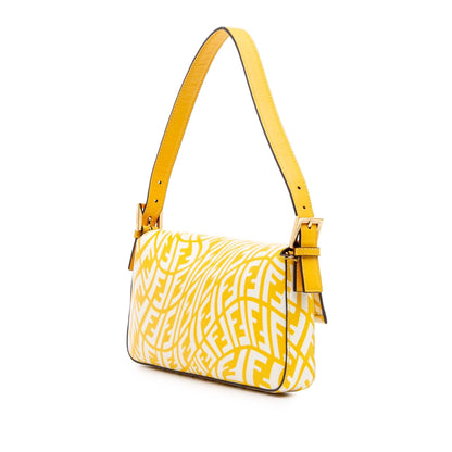 Fendi Sarah Coleman Zucca Coated Canvas 1997 Vertigo Baguette