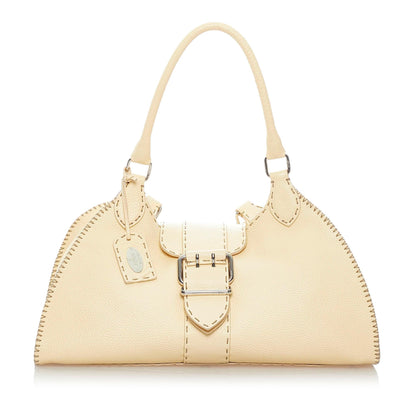Fendi Selleria Sporty Leather Shoulder Bag (SHG-33592)