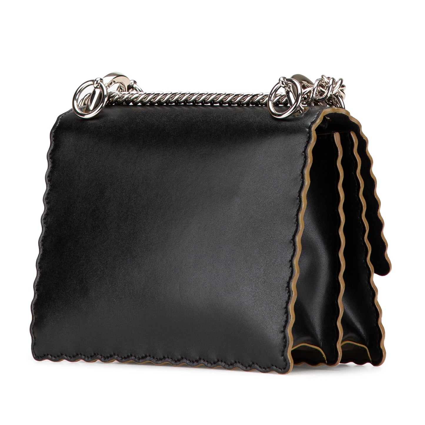 Fendi Small Scalloped Leather Kan I Crossbody