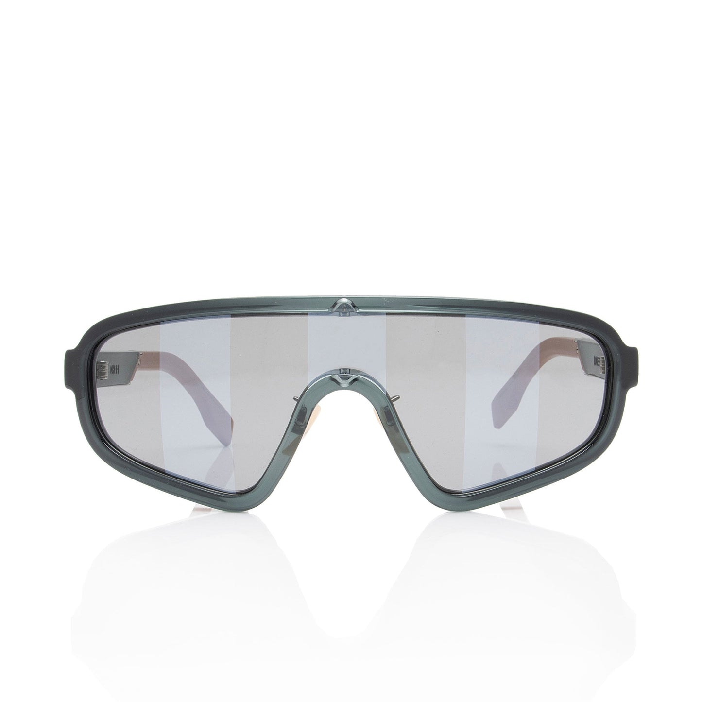 Fendi Striped Biker Shield Sunglasses
