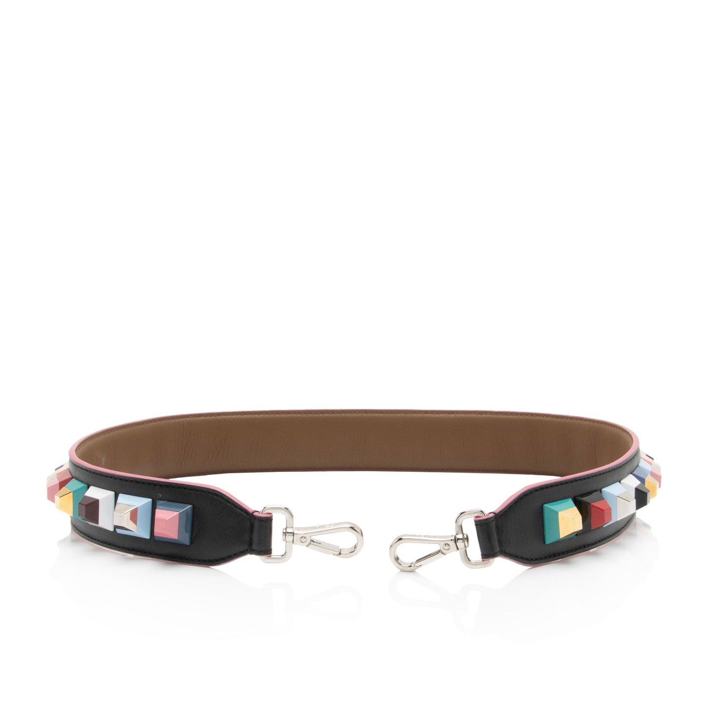 Fendi Studded Leather Strap You Shoulder Strap