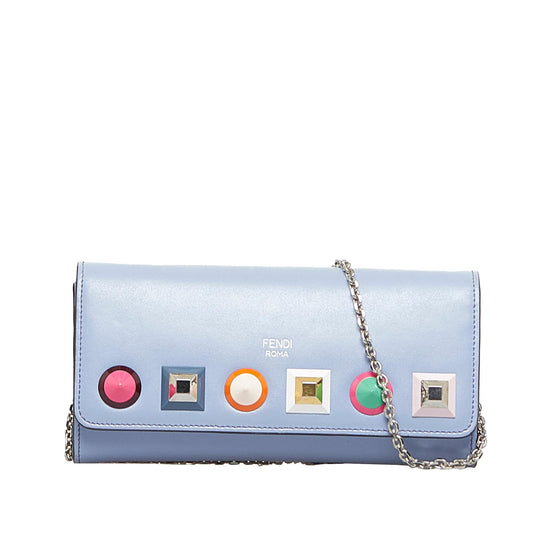 Fendi Studded Leather Wallet on Chain (SHG-h1cKLN)