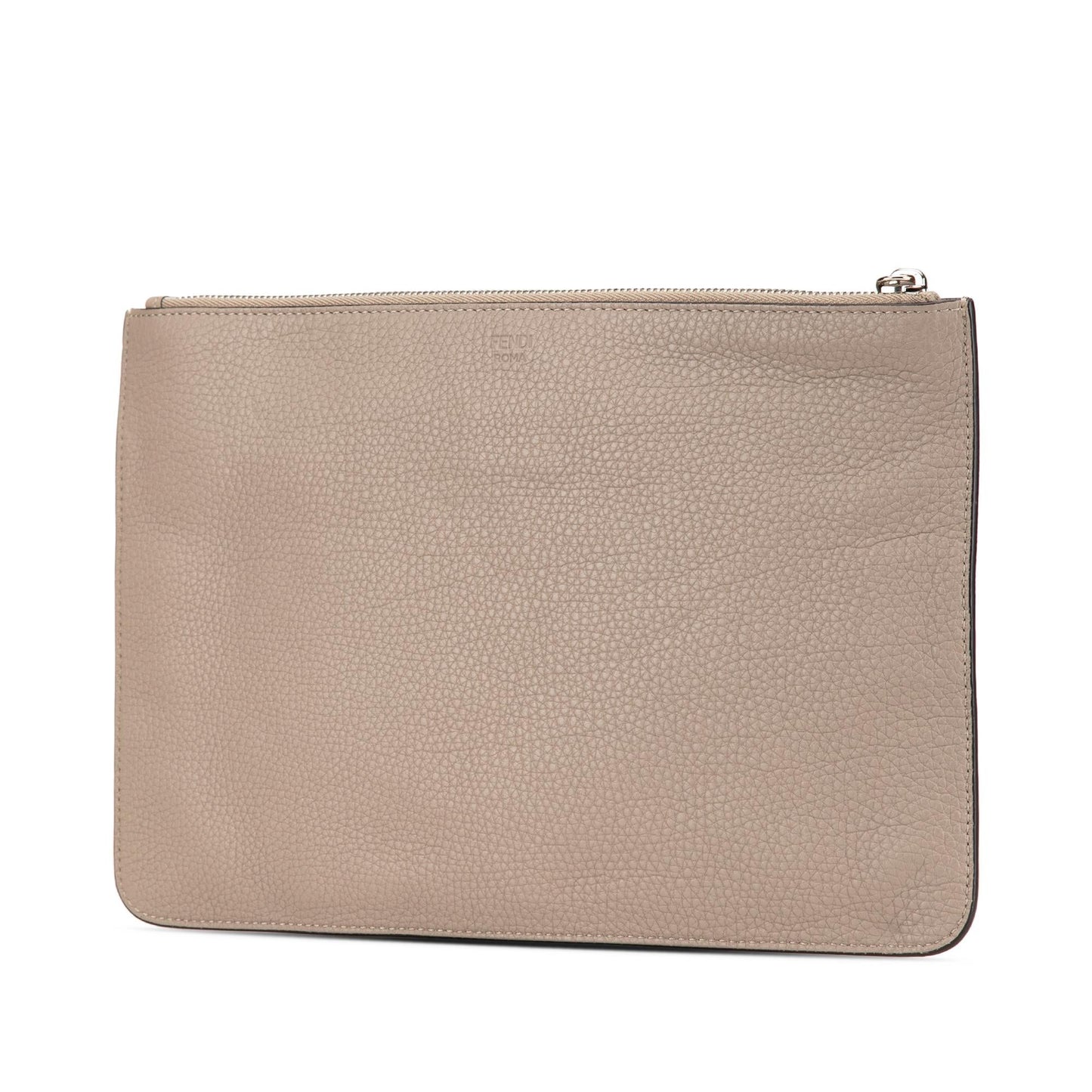 Fendi Sue Tilley Leather Banana Zip Clutch