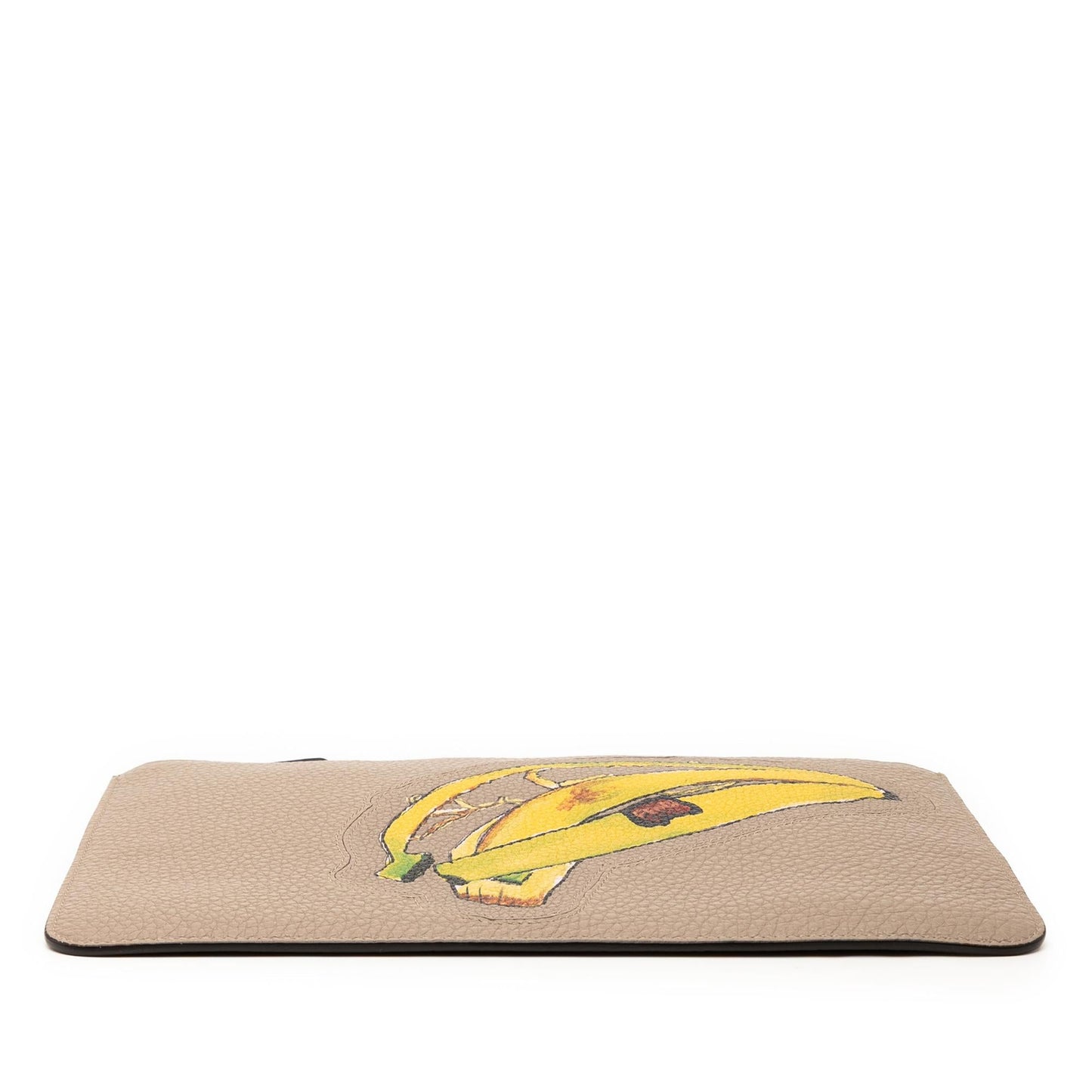 Fendi Sue Tilley Leather Banana Zip Clutch