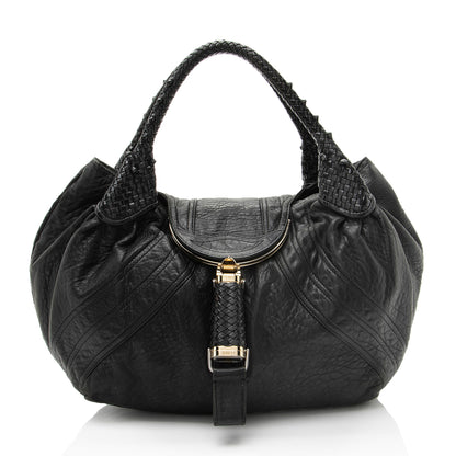 Fendi Tortuga Leather Spy Satchel