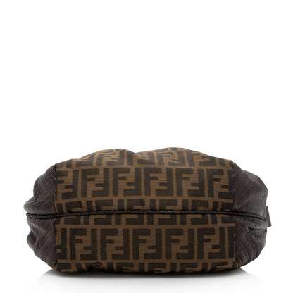 Fendi Tortuga Leather Zucca Spy Baby Satchel (SHF-FazHBh)