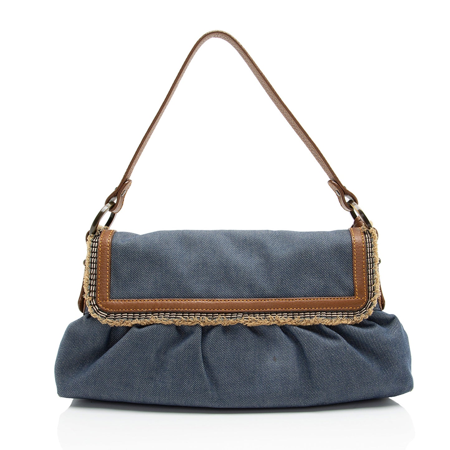 Fendi Vintage Denim Chef Shoulder Bag