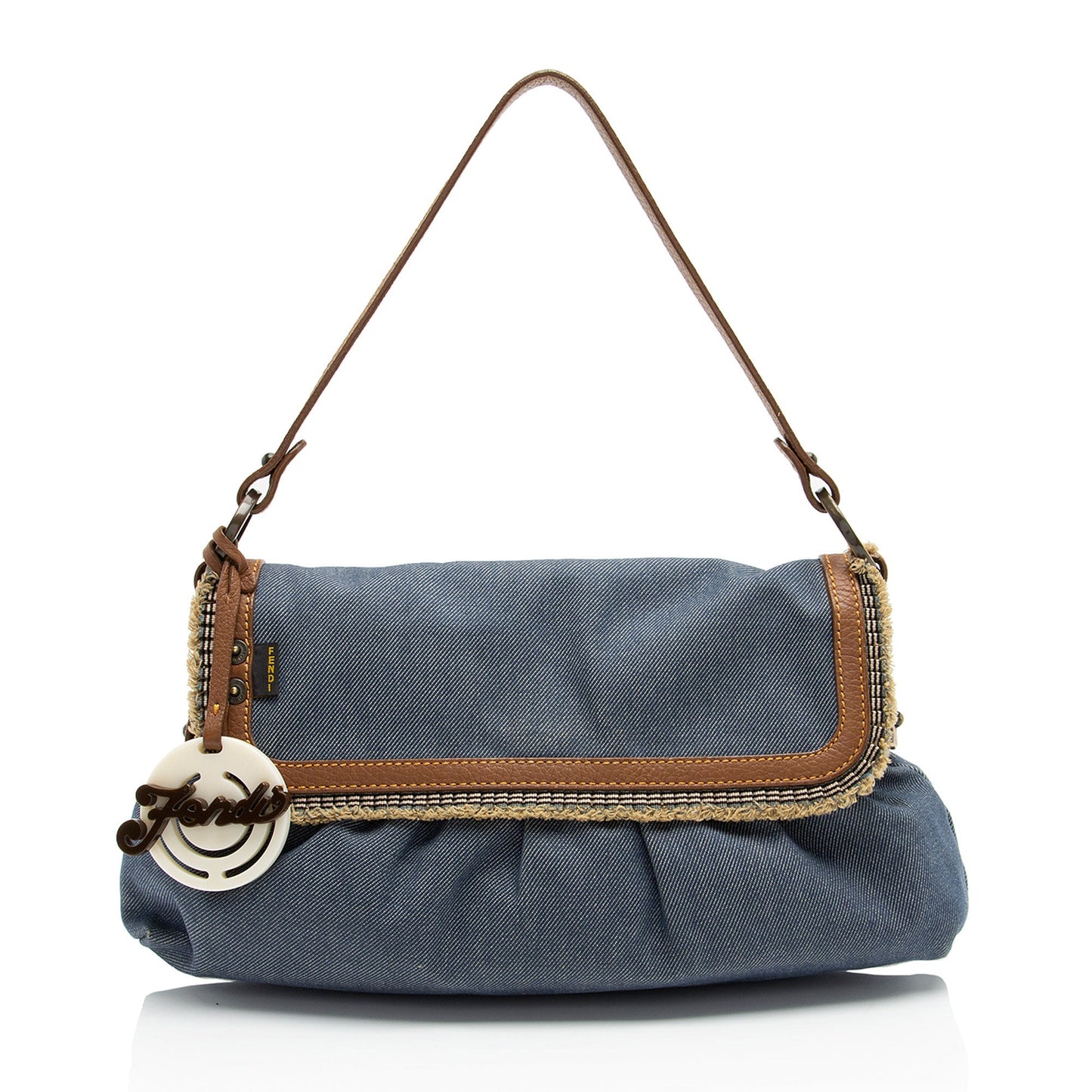 Fendi Vintage Denim Chef Shoulder Bag
