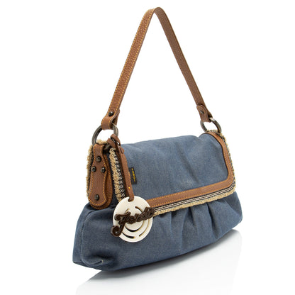 Fendi Vintage Denim Chef Shoulder Bag