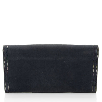 Fendi Vintage Denim Continental Wallet