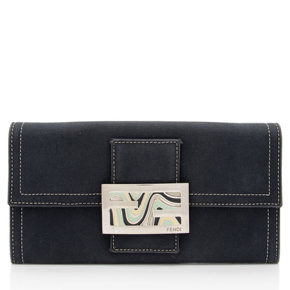 Fendi Vintage Denim Continental Wallet
