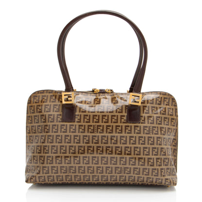 Fendi Vintage FF Zucchino Vinyl Satchel